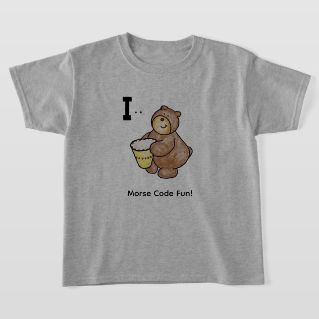 Camiseta Cartoon Morse Code for Kids!  Letter "I" (Distribución)