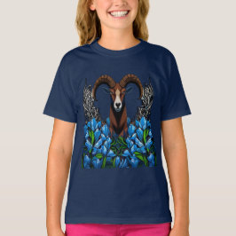 Camiseta Cartoon Of A Bighorn Sheep With Colorado Blue 