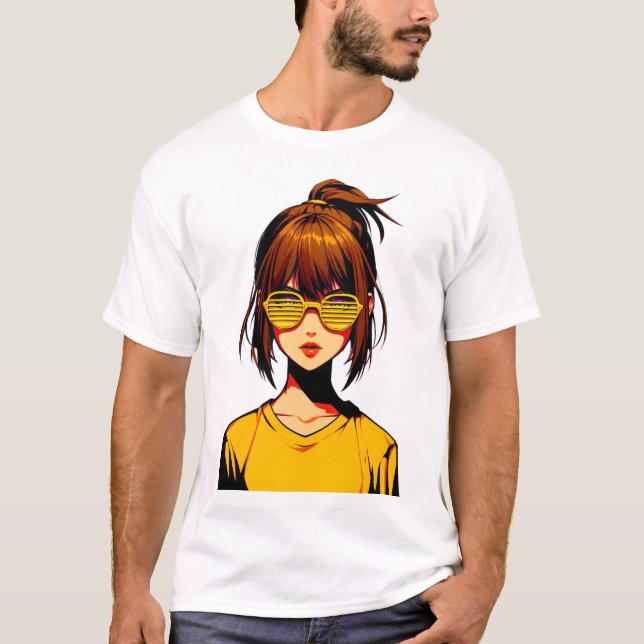 Camiseta Cartoon Portrait Girl (Anverso)