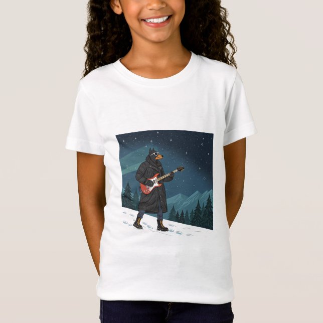 Camiseta Cartoon Rocker Dog Under the Stars (Anverso)