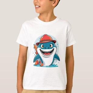 Camiseta Cartoon Shark Kids Tee