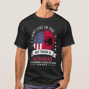 Camiseta Casa Americana Albanesa En Alba Estadounidense Pat