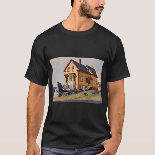 Camiseta Casa blanca con buhardilla Edward Hopper (Anverso)