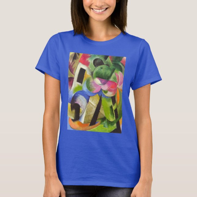 Camiseta Casa con árboles de Franz Marc, Bella Artes de la  (Anverso)
