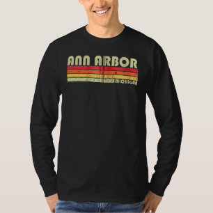 Camiseta Casa de Ann Arbor Mi Michigan basada en los años 8