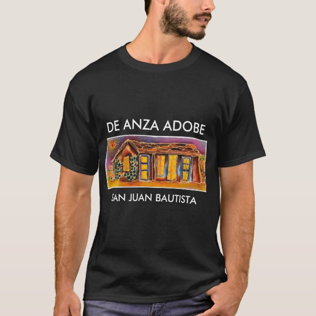 CAMISETA CASA DE ANZA ADOBE, SAN JUAN BAUTISTA, CALIFORNIA (Anverso)