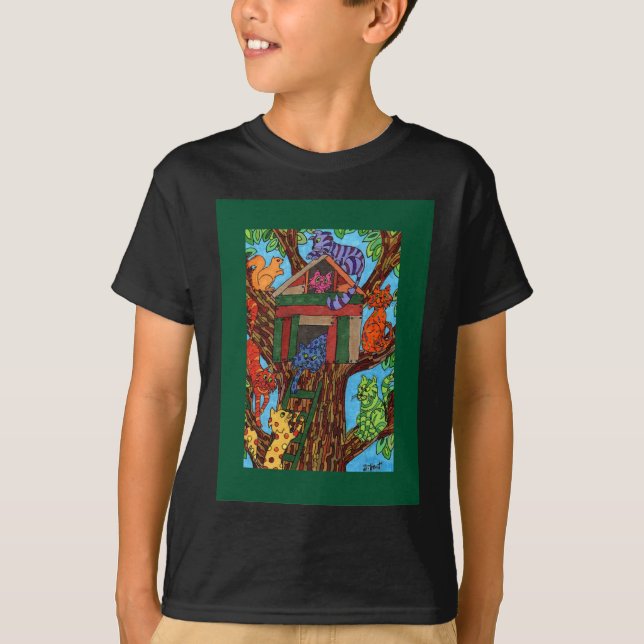 Camiseta Casa de árbol de gato (Anverso)