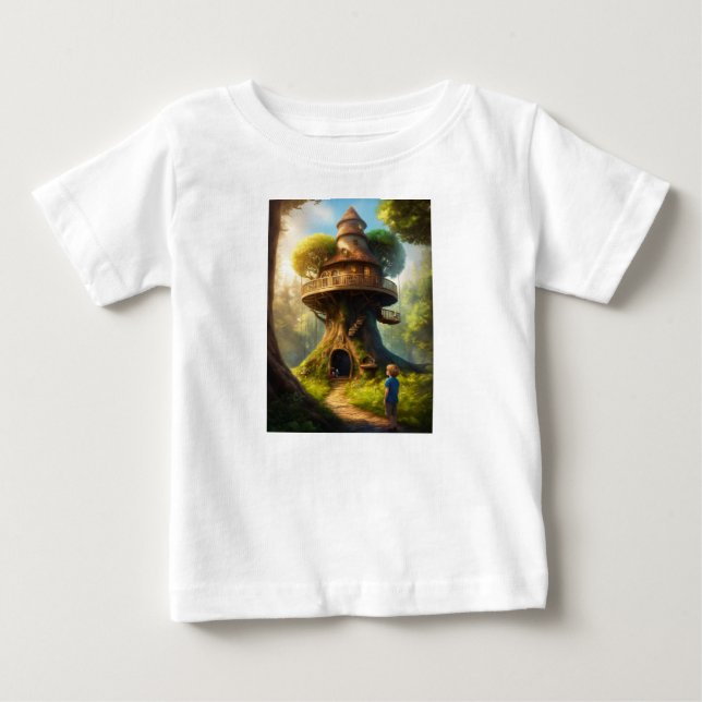 Camiseta - casa de árbol - ropa para niños (Anverso)
