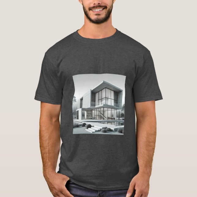 Camiseta Casa de arquitectura hermosa (Anverso)