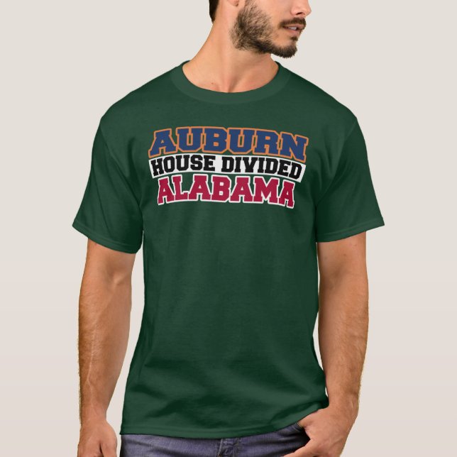 Camiseta Casa de Auburn Dividida Alabama (Anverso)