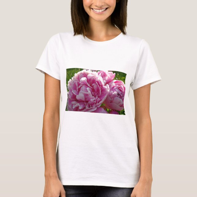 Camiseta Casa de campo de campo con flores de Pink Peony (Anverso)