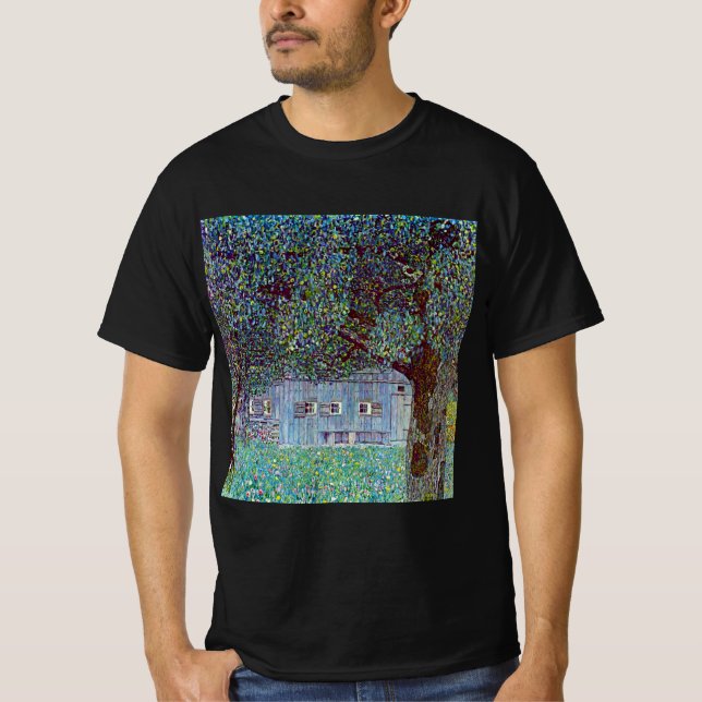 Camiseta Casa de campo en la Alta Austria, por Gustav Klimt (Anverso)