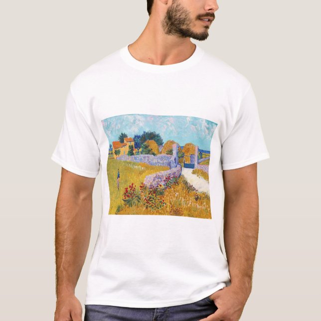 Camiseta Casa de campo en Provenza, Van Gogh (Anverso)