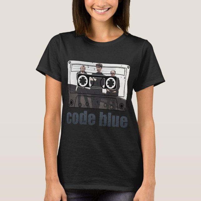 CAMISETA CASA DE CINTAS CODE BLUE (Anverso)