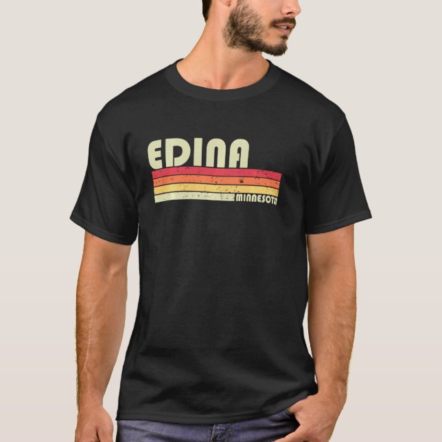 Camiseta Casa de Edina Mn Minnesota, raíces retro de los añ (Anverso)