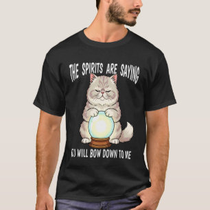 Camiseta Casa de Gato adivino con Bola de Cristal Inclinaci