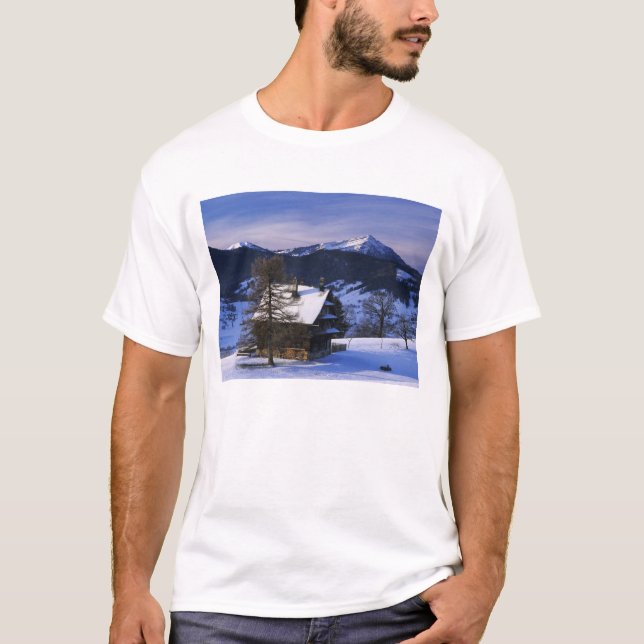 Camiseta Casa de granja y Monte Rigi y Pilatus, (Anverso)