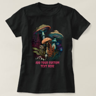Camiseta Casa de Hongos Bonitos Floral, Amantes de los Hong