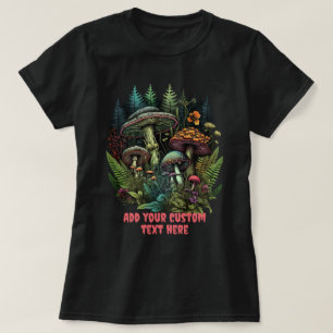 Camiseta Casa de Hongos Bonitos Floral, Amantes de los Hong