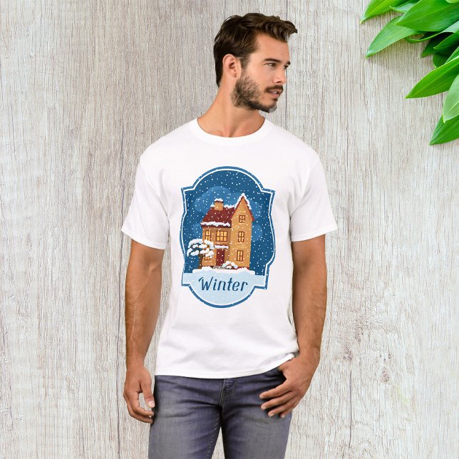 Camiseta Casa De Invierno En La Nieve (Subido por el creador)