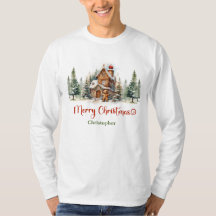 Casa de jingerbread de diseño de acuarela etérea