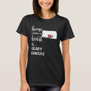 Camiseta Casa de Kansas donde el corazón está en el condado