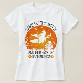 Camiseta Casa De La Bruja Y Su Paquete De Dachshunds Guay