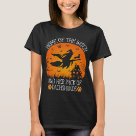 Camiseta Casa De La Bruja Y Su Paquete De Dachshunds Guay