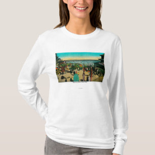 Camiseta Casa de la playa y del baño, playa larga de
