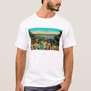Camiseta Casa de la playa y del baño, playa larga de