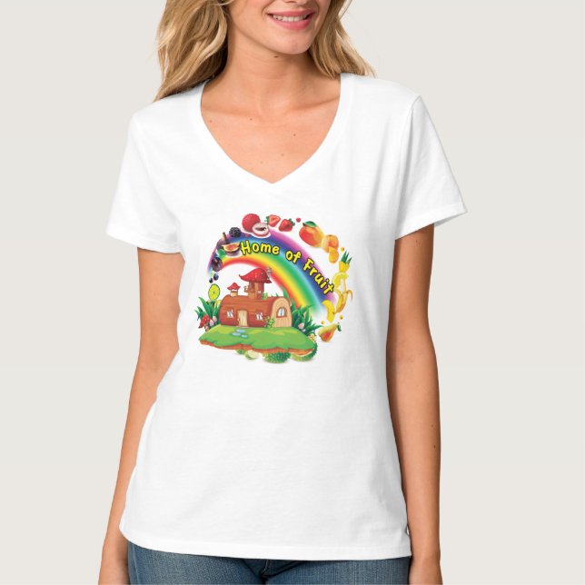 Camiseta Casa de las mujeres de la fruta V-Shirt (Anverso)
