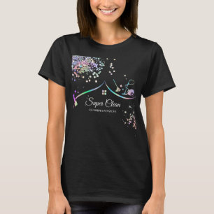 Camiseta Casa de limpieza de maestrías Holografía Sparkling