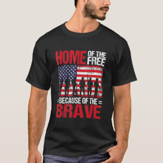 Camiseta Casa De Los Libres Por La Valiente Fla Estadounide