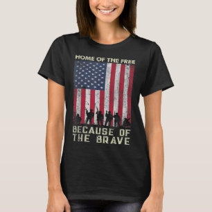 Camiseta Casa De Los Libres Por La Valiente Fla Estadounide
