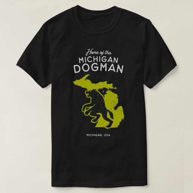 Camiseta Casa de Michigan Dogman Michigan USA (Diseño del anverso)