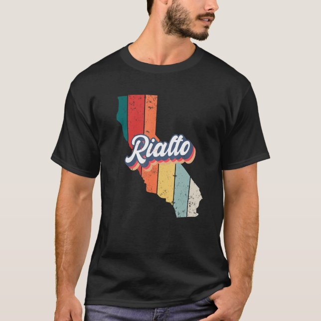 Camiseta Casa de origen retro de la ciudad de Rialto Califo (Anverso)