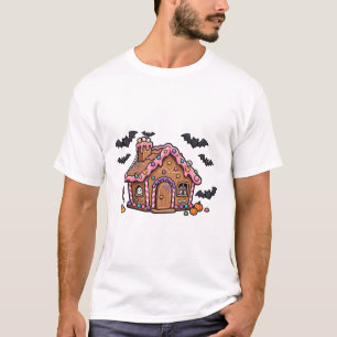 Camiseta Casa de Pan de Jengibre Embrujada Caramelo Arte de