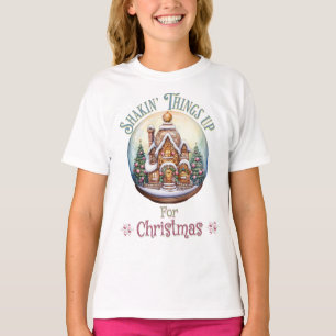 Camiseta Casa de pan de jengibre en vacaciones de Navidades
