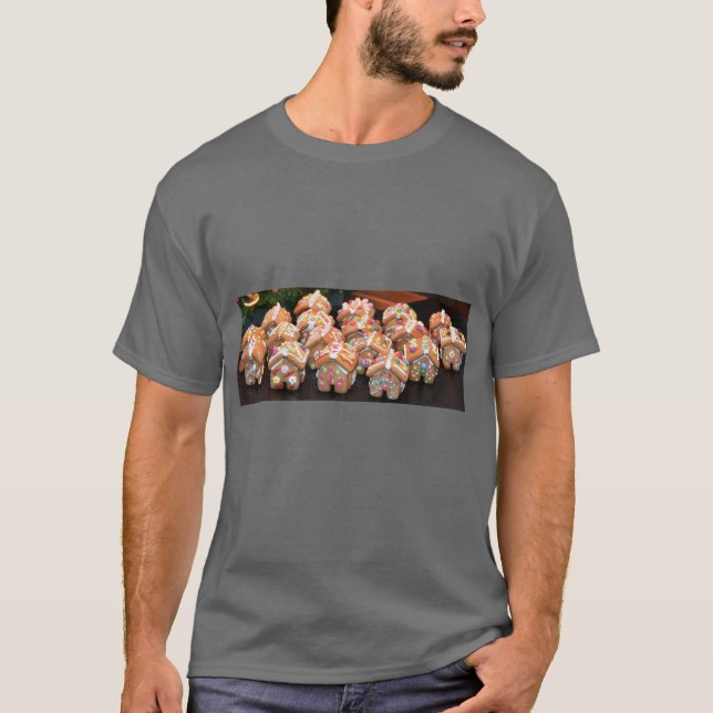 Camiseta Casa de Pan de Jengibre Navidad (Anverso)