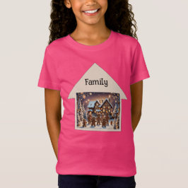 Camiseta Casa de pan de jengibre y familia de pan de jengib