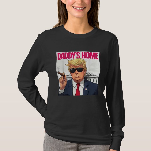 Camiseta Casa de papá Casa Blanca Rosa Trump 2024 MAGA (Anverso)