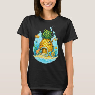Camiseta Casa de Piña Fantasía Subacuática Peces Océano Lin