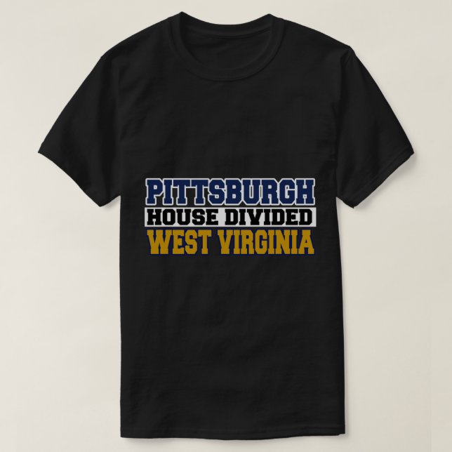 Camiseta Casa de Pittsburgh dividida en Virginia Occidental (Diseño del anverso)