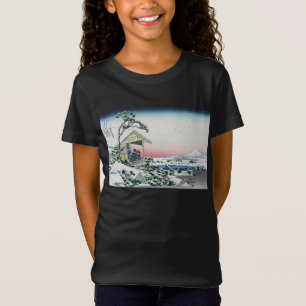 Camiseta Casa de té Koishikawa Vista Monte Fuji por Hokusai