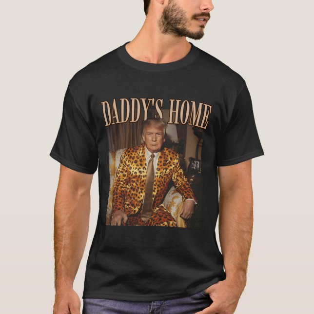 Camiseta Casa de Trump Shirt Trump 2024 Leopard Funny Maga (Anverso)