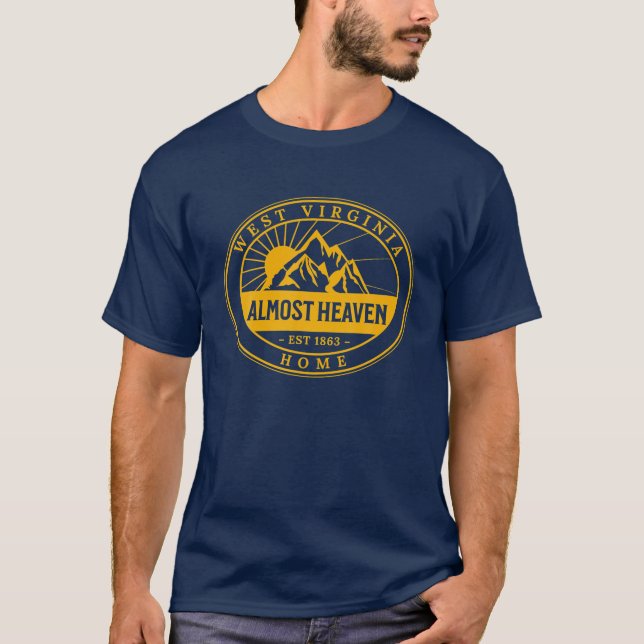 Camiseta Casa de West Virginia 304 casi Heaven Outdoor Vint (Anverso)