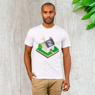 Camiseta Casa Ecológica de Energía Renovable con Paneles So
