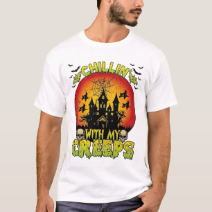 Camiseta Casa Embrujada Chillin Creeps Halloween Brujas Sku