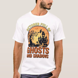 Camiseta Casa embrujada de fantasmas sombras de Halloween b