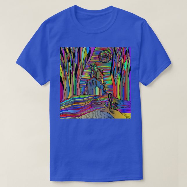 Camiseta Casa embrujada del arcoiris (Diseño del anverso)
